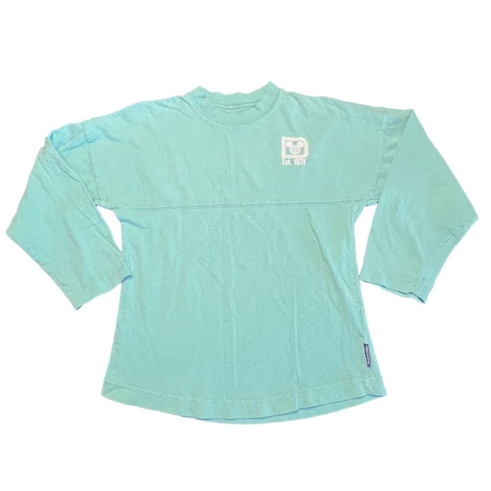 Disney Parks Spirit Jersey Kids LS Aqua Walt Disney World Size S